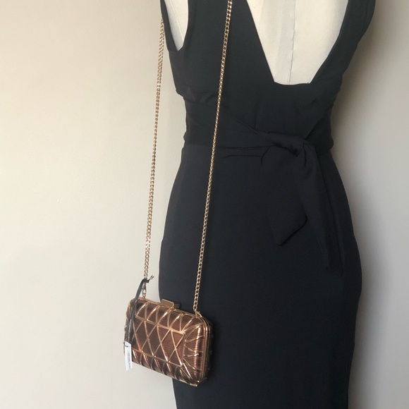 NWT COLETTE HARD CASE Clutches Metal Bronze Colour - Picture 7 of 8